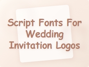 Elegant Script Fonts for Wedding Invitation Logos